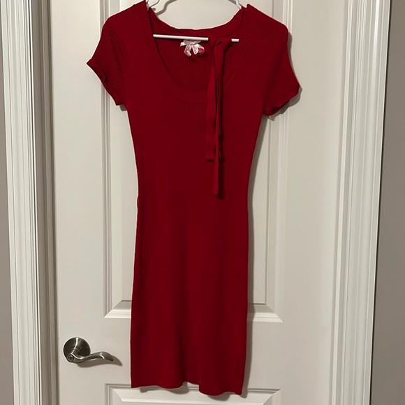 Derek Heart red sweater dress with belt - Picture 1 of 1